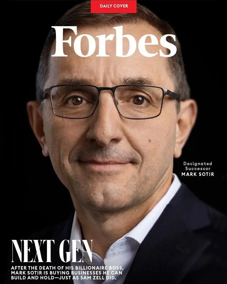Magazine cover with a Forbes masthead, a man wearing glasses, and the headline Next Gen.
